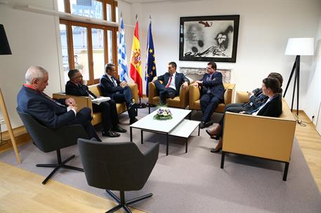 17/10/2019. Pedro Sánchez asiste a la reunión del Consejo Europeo. El presidente del Gobierno en funciones, Pedro Sánchez, y el primer minis...