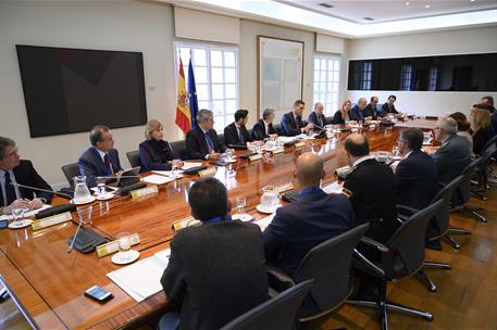 17/10/2019. Pedro Sánchez preside el Comité de coordinación de la situación en Cataluña. El presidente del Gobierno en funciones, Pedro Sánc...