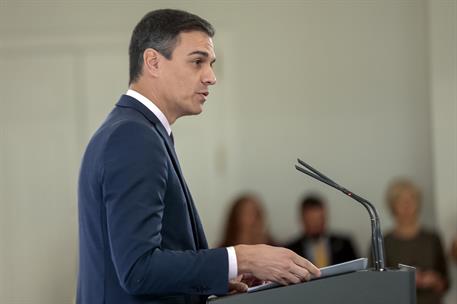 18/03/2019. Pedro Sánchez preside el encuentro "Ciencia e Investigación en la Agenda 2030". El presidente del Gobierno, Pedro Sánchez, duran...