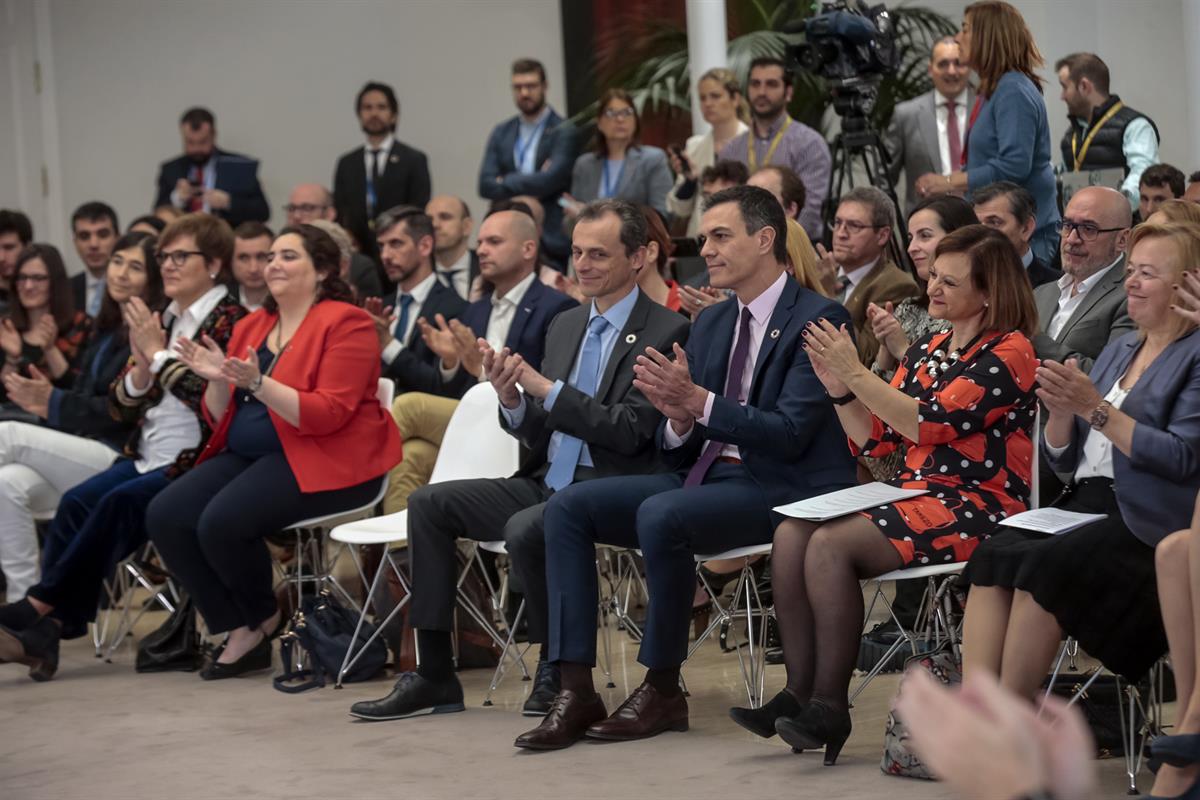 18/03/2019. Pedro Sánchez preside el encuentro "Ciencia e Investigación en la Agenda 2030". El presidente del Gobierno, Pedro Sánchez, junto...