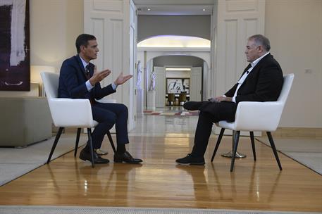 18/07/2019. Pedro Sánchez, entrevistado en La Sexta TV. El presidente del Gobierno en funciones, Pedro Sánchez, entrevistado por Antonio Gar...
