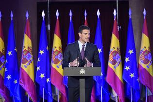 Pedro Sánchez durante su intervención