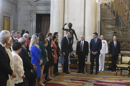 19/06/2019. Pedro Sánchez asiste al acto de imposición de condecoraciones de la Orden del Mérito Civil. El rey Felipe VI llega al acto de im...