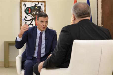 19/09/2019. Entrevista del presidente del Gobierno en funciones, Pedro Sánchez, para La Sexta. El presidente del Gobierno en funciones, Pedr...
