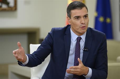 19/09/2019. Entrevista del presidente del Gobierno en funciones, Pedro Sánchez, para La Sexta. El presidente del Gobierno en funciones, Pedr...