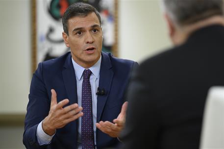 19/09/2019. Entrevista del presidente del Gobierno en funciones, Pedro Sánchez, para La Sexta. El presidente del Gobierno en funciones, Pedr...