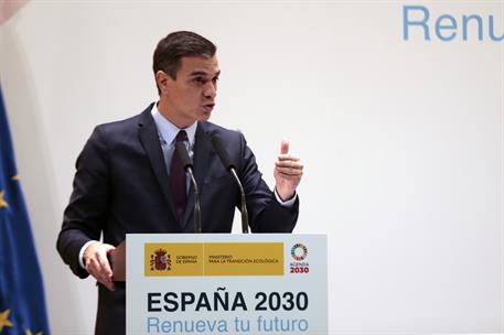 20/02/2019. Sánchez asiste a la presentación del anteproyecto de Ley de Cambio Climático y Transición Energética. El presidente del Gobierno...