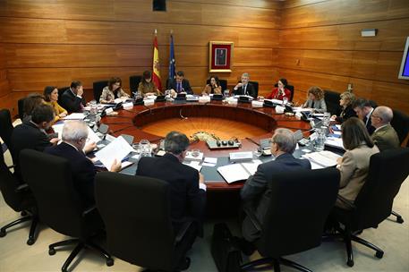 21/01/2019. Sánchez preside la reunión del Consejo de Seguridad Nacional. El presidente del Gobierno, Pedro Sánchez, junto a la vicepresiden...