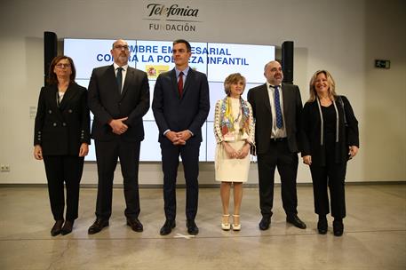 21/02/2019. Sánchez inaugura la Cumbre Empresarial contra la Pobreza Infantil. La directora general de Fundación Telefónica, Carmen Morenés,...