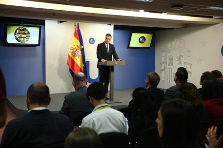 21/06/2019. Pedro Sánchez asiste a la reunión del Consejo Europeo. El presidente del Gobierno en funciones, Pedro Sánchez, comparece ante lo...