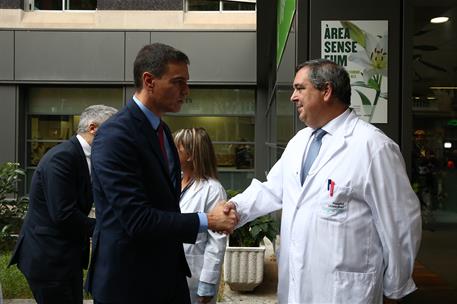 21/10/2019. Pedro Sánchez visita Barcelona. El presidente del Gobierno en funciones, Pedro Sánchez, acompañado del ministro del Interior en ...
