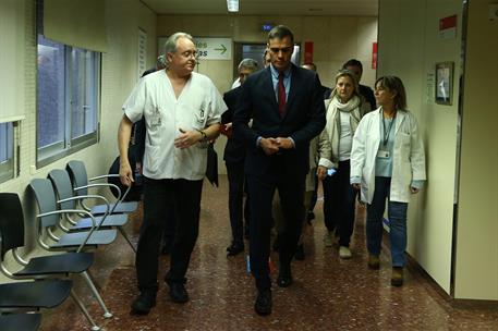 21/10/2019. Pedro Sánchez visita Barcelona. El presidente del Gobierno en funciones, Pedro Sánchez, acompañado del ministro del Interior en ...