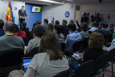 22/03/2019. El presidente del Gobierno asiste al Consejo Europeo. Vista general de la sala en la que el presidente del Gobierno, Pedro Sánch...