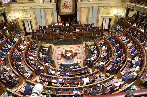 Pedro Sánchez, durante la sesión de investidura en el Congreso de los Diputados