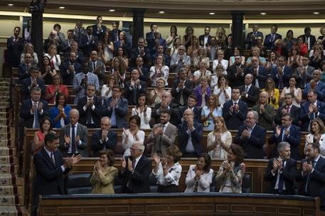 22/07/2019. Pedro Sánchez se somete a la sesión de investidura (primera jornada). El presidente del Gobierno en funciones y candidato a la P...