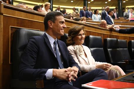 23/07/2019. Pedro Sánchez se somete a la sesión de investidura (segunda jornada). El presidente del Gobierno en funciones y candidato a la P...