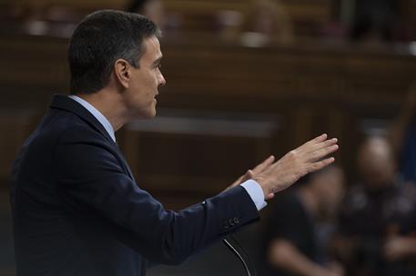 23/07/2019. Pedro Sánchez se somete a la sesión de investidura (segunda jornada). El presidente del Gobierno en funciones y candidato a la P...