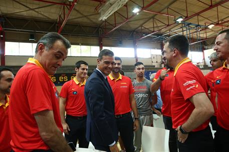 23/08/2019. Despedida a la selección de baloncesto masculina con motivo del mundial de China. El presidente del Gobierno en funciones, Pedro...