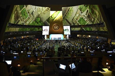 23/09/2019. Sánchez interviene en la Cumbre sobre Acción Climática. El presidente del Gobierno en funciones, Pedro Sánchez, interviene en la...