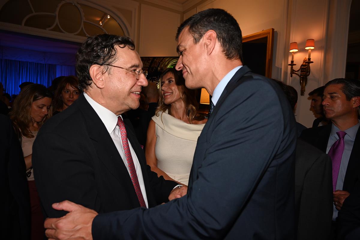 23/09/2019. Sánchez en la recepción con la colectividad española. El presidente del Gobierno en funciones, Pedro Sánchez, se ha reunido con ...