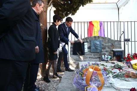 24/02/2019. Sánchez conmemora el 80 aniversario de la muerte de Antonio Machado. El presidente del Gobierno, Pedro Sánchez, descubre una pla...