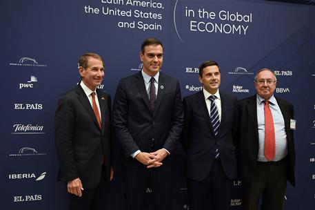 24/09/2019. Clausura del 'Latin America, the Unites States and Spain in the Global Economy Forum'. El presidente del Gobierno en funciones, ...