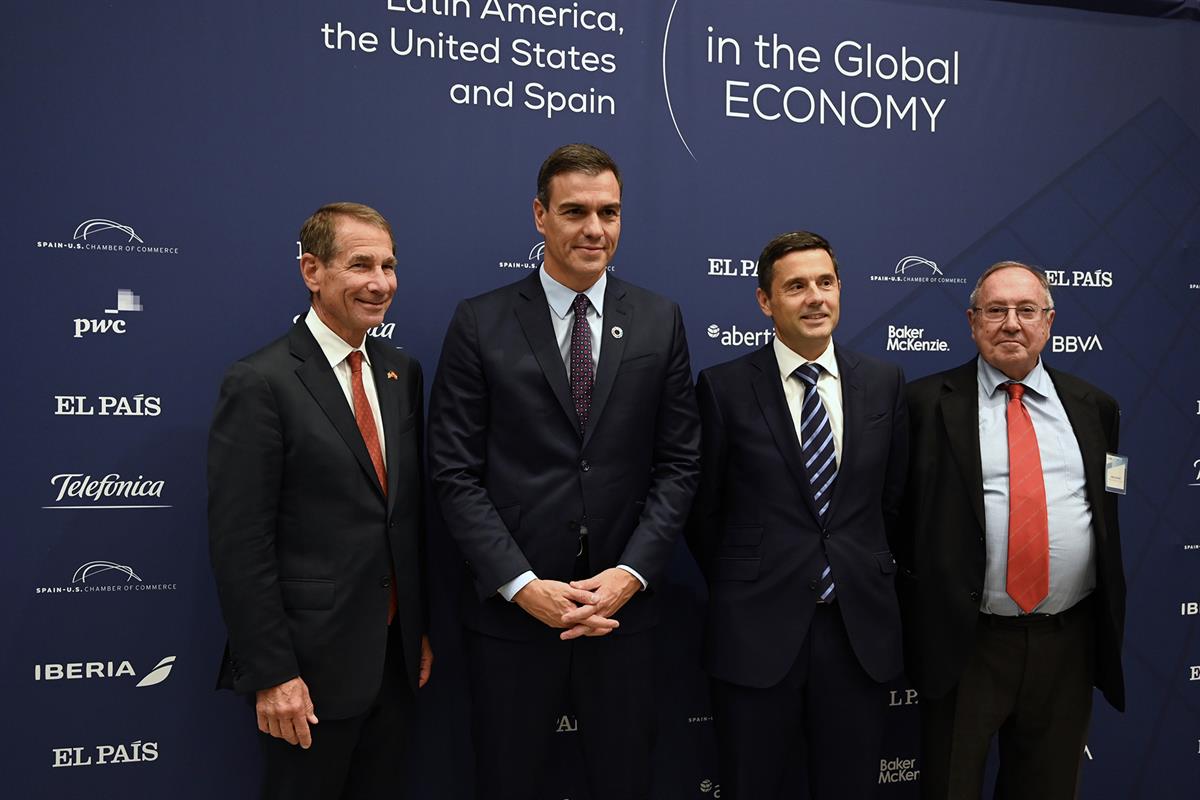 24/09/2019. Clausura del 'Latin America, the Unites States and Spain in the Global Economy Forum'. El presidente del Gobierno en funciones, ...