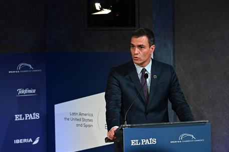 24/09/2019. Clausura del 'Latin America, the Unites States and Spain in the Global Economy Forum'. El presidente del Gobierno en funciones, ...