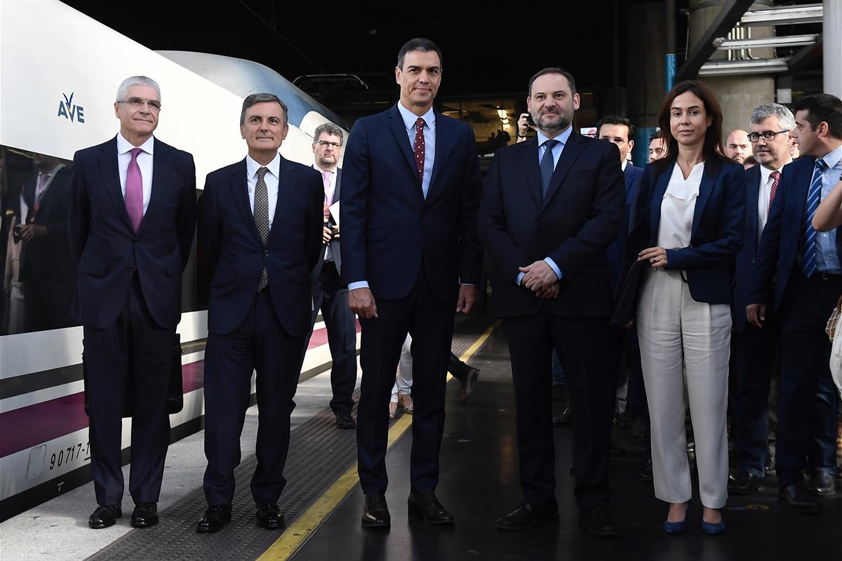 25/06/2019. Pedro Sánchez inaugura la línea de Alta Velocidad Madrid-Antequera-Granada. El presidente del Gobierno en funciones, Pedro Sánch...
