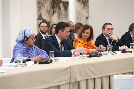 26/02/2019. Pedro Sánchez preside el acto de presentación del Consejo de Desarrollo Sostenible. El presidente del Gobierno, Pedro Sánchez, j...