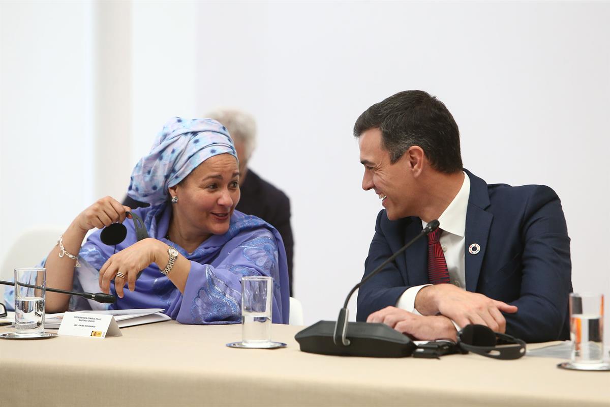 26/02/2019. Pedro Sánchez preside el acto de presentación del Consejo de Desarrollo Sostenible. El presidente del Gobierno, Pedro Sánchez, c...