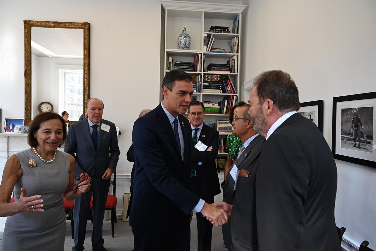 26/09/2019. Pedro Sánchez visita The Americas Society and Council of the Americas. El presidente del Gobierno en funciones, Pedro Sánchez, s...