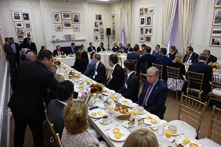 26/09/2019. Pedro Sánchez visita The Americas Society and Council of the Americas. El presidente del Gobierno en funciones, Pedro Sánchez, h...