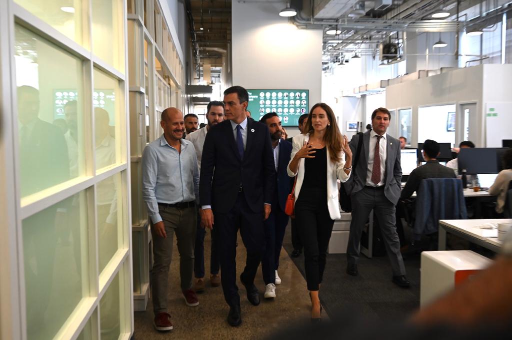26/09/2019. Pedro Sánchez en Nueva York, cuarta jornada. El presidente del Gobierno en funciones, Pedro Sánchez, durante su visita a una emp...