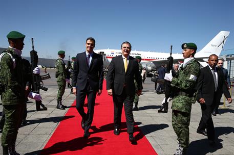 30/01/2019. Pedro Sánchez visita México. El presidente del Gobierno, Pedro Sánchez, junto al secretario de Relaciones Exteriores de México, ...