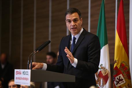 31/01/2019. Pedro Sánchez visita México. El presidente del Gobierno, Pedro Sánchez, durante el desayuno de trabajo que ha mantenido con empr...