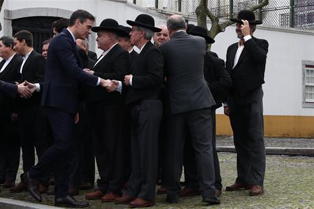 1/02/2020. El presidente del Gobierno participa en la Cumbre del Grupo de Países Amigos de la Cohesión. Pedro Sánchez al finalizar el acto d...