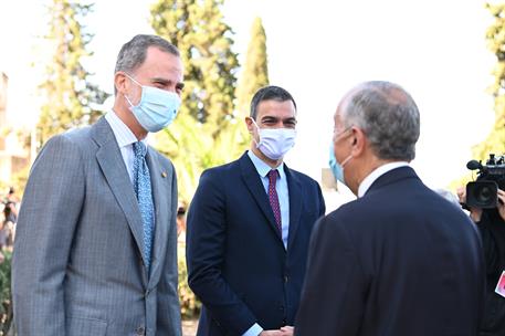 1/07/2020. Pedro Sánchez asiste a la reapertura de la frontera entre España y Portugal, en Badajoz y Elvas. El presidente del Gobierno, Pedr...