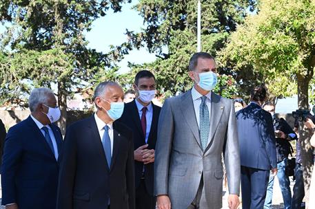 1/07/2020. Asiste a la reapertura de la frontera entre España y Portugal en Badajoz y Elvas. El presidente del Gobierno, Pedro Sánchez, junt...