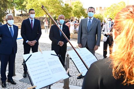 1/07/2020. Asiste a la reapertura de la frontera entre España y Portugal en Badajoz y Elvas. El presidente del Gobierno, Pedro Sánchez, junt...