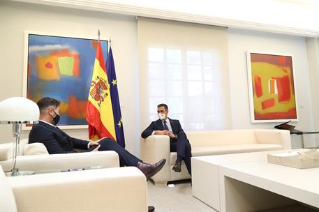 3/09/2020. El presidente del Gobierno se reúne con el portavoz del Grupo de ERC del Congreso. El presidente del Gobierno, Pedro Sánchez, rec...