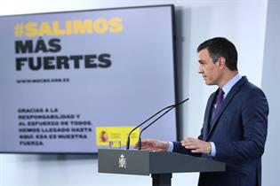 Pedro Sánchez durante la rueda de prensa