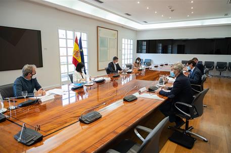 5/10/2020. Pedro Sánchez preside el Comité de Seguimiento del Coronavirus. El presidente del Gobierno, Pedro Sánchez, ha presidido la reunió...