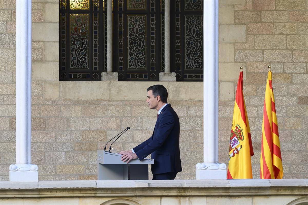 6/02/2020. Pedro Sánchez se reúne con el president de la Generalitat de Catalunya, Joaquim Torra. El presidente del Gobierno, Pedro Sánchez,...