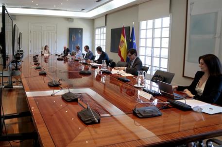 6/07/2020. Pedro Sánchez preside la reunión del Comité Científico-Técnico del COVID-19. El presidente del gobierno, Pedro Sánchez, durante l...