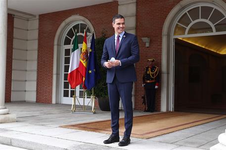 8/07/2020. El presidente del Gobierno recibe al primer ministro de la República Italiana. El presidente del Gobierno, Pedro Sánchez, en la e...