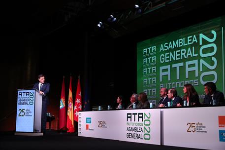 9/03/2020. Pedro Sánchez clausura el Congreso de la Asociación de Trabajadores Autónomos (ATA). El presidente del Gobierno, Pedro Sánchez, d...