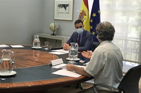 9/07/2020. Pedro Sánchez preside el Comité de seguimiento del coronavirus. El presidente del Gobierno, Pedro Sánchez preside el Comité de se...