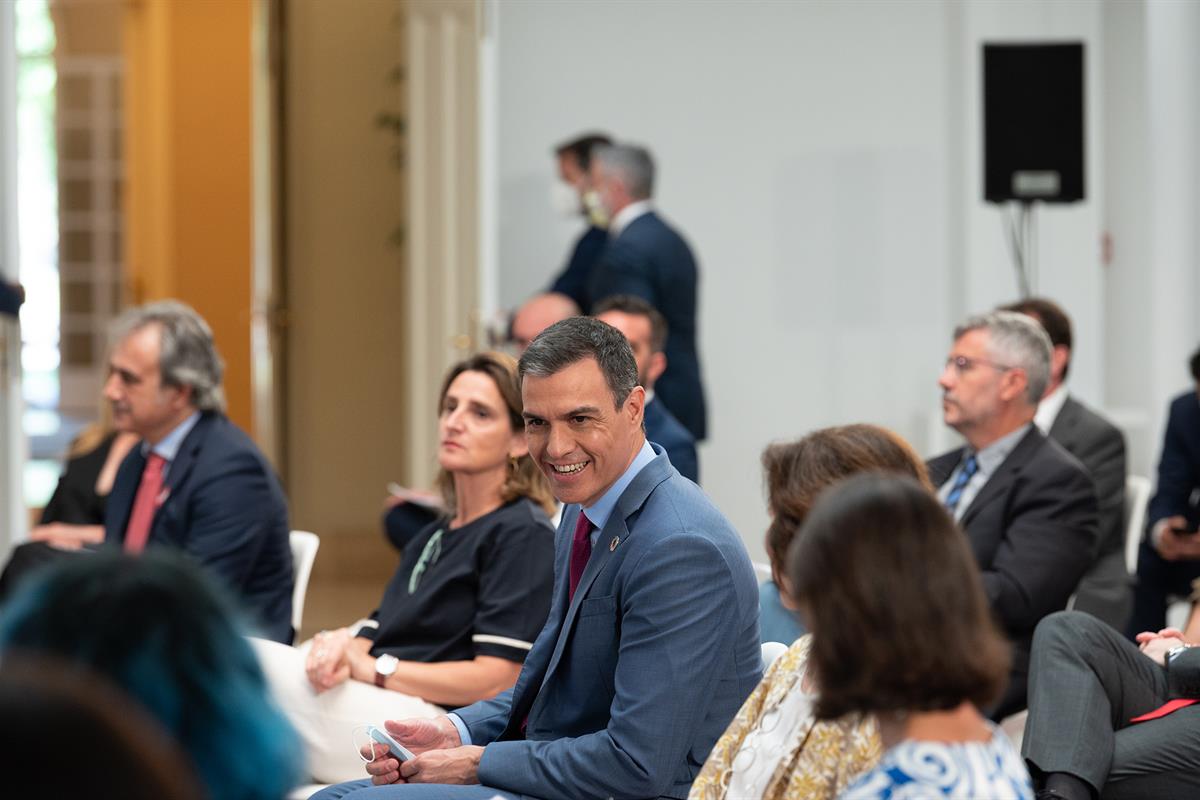 9/07/2020. Sánchez presenta el Plan de choque por la Ciencia y la Innovación. El presidente del Gobierno, Pedro Sánchez, durante la presenta...