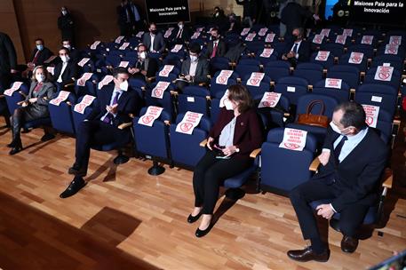 9/12/2020. Sánchez preside la presentación del Programa Misiones de Ciencia e Innovación. El presidente del Gobierno, Pedro Sánchez, asiste ...